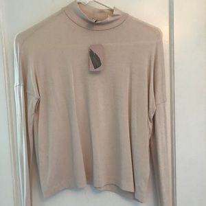 FOREVER 21 MOCK TURTLENECK IN BLUSH